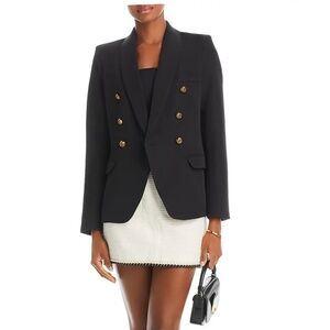 Aqua Double Breasted Blazer in Black